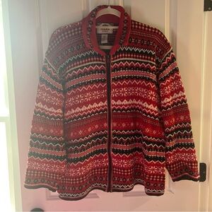 Tiara Red and Black Sweater.